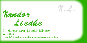nandor liedke business card